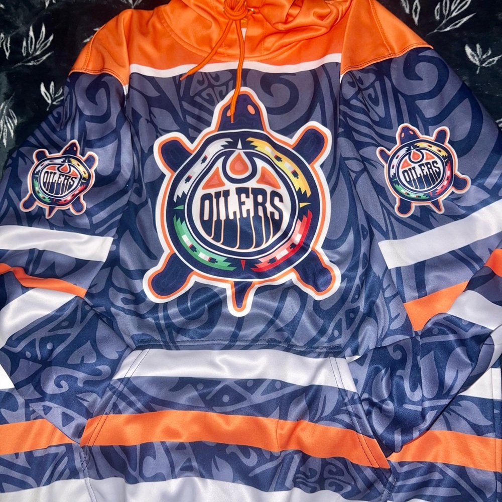 Edmonton Oilers Colorful Turtle Island Indigenous Native American Hoodie